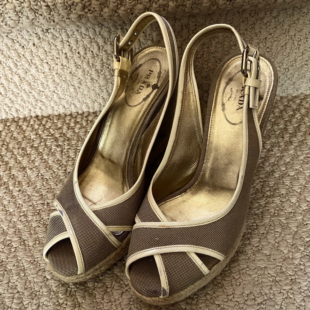Prada Rope Logo rope wedges